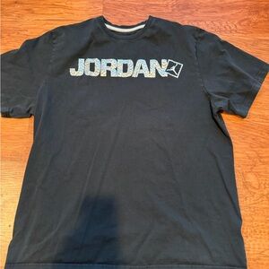 Nike Air Jordan silver foil black shirt 3XL